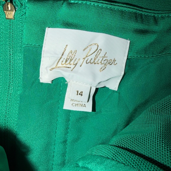 Lilly Pulitzer Strapless Green Dress with Bow - Picture 2 of 3